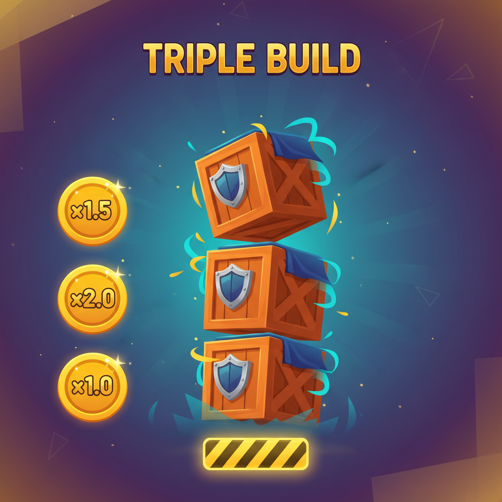 Triple Build bonus feature showing three consecutive floors